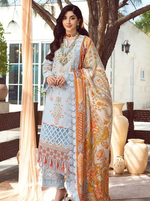 Multi Brand Lawn Collection 2025 (FLORAL HAZE D-08)