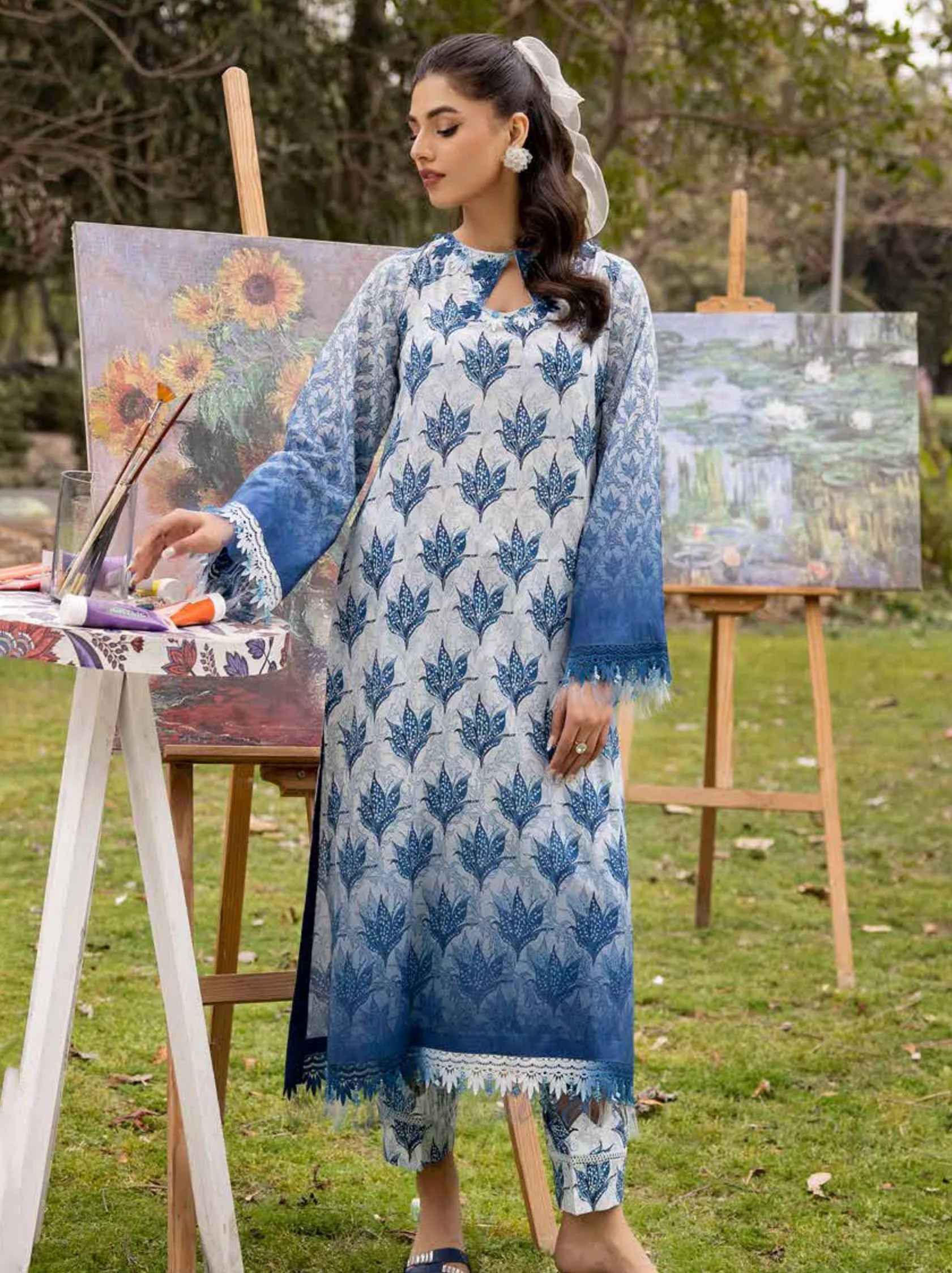 Muscari Kameez Shalwar Print Collection 2024 (MKS-800)