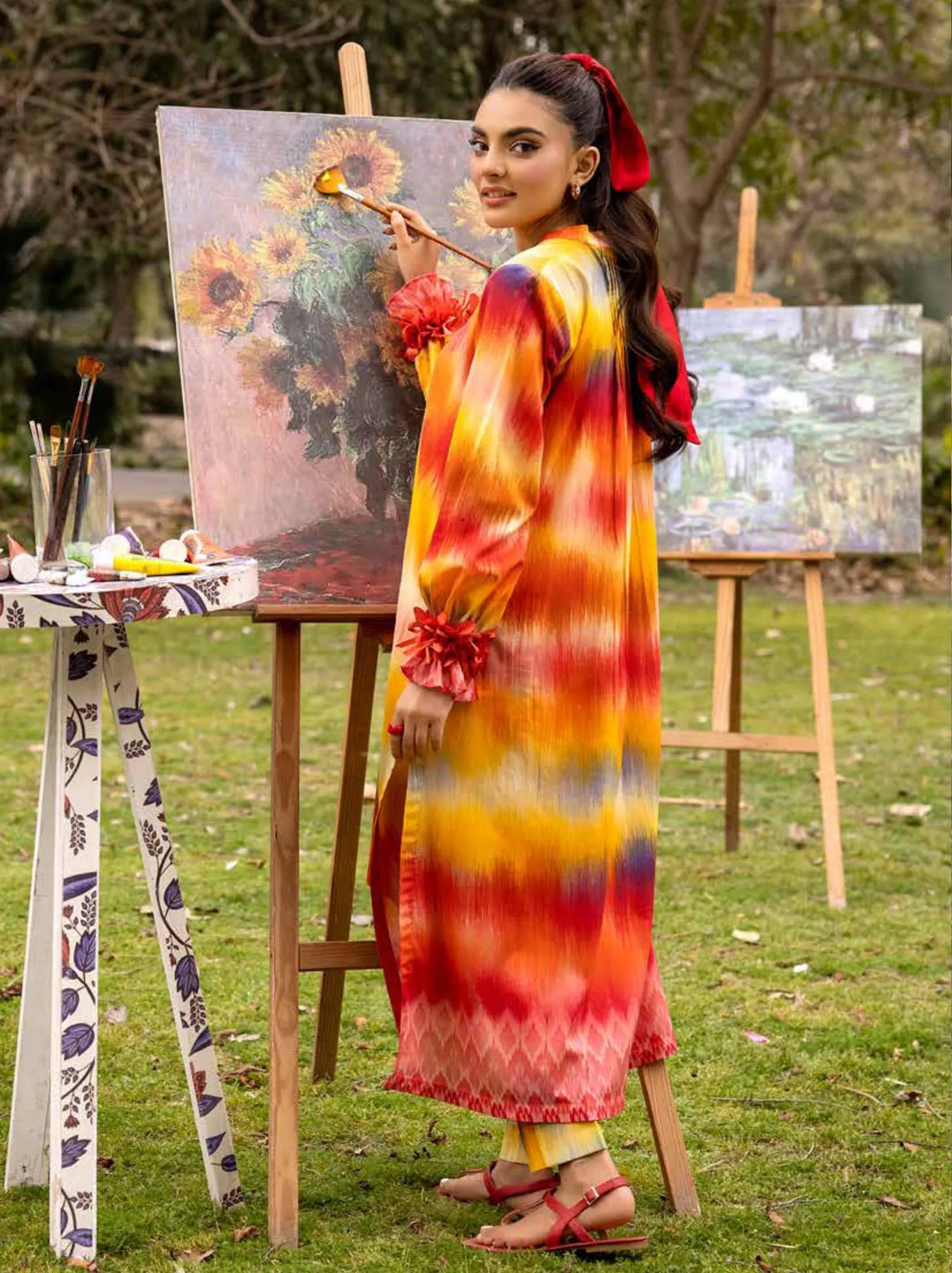 Muscari Kameez Shalwar Print Collection 2024 (MKS-801)