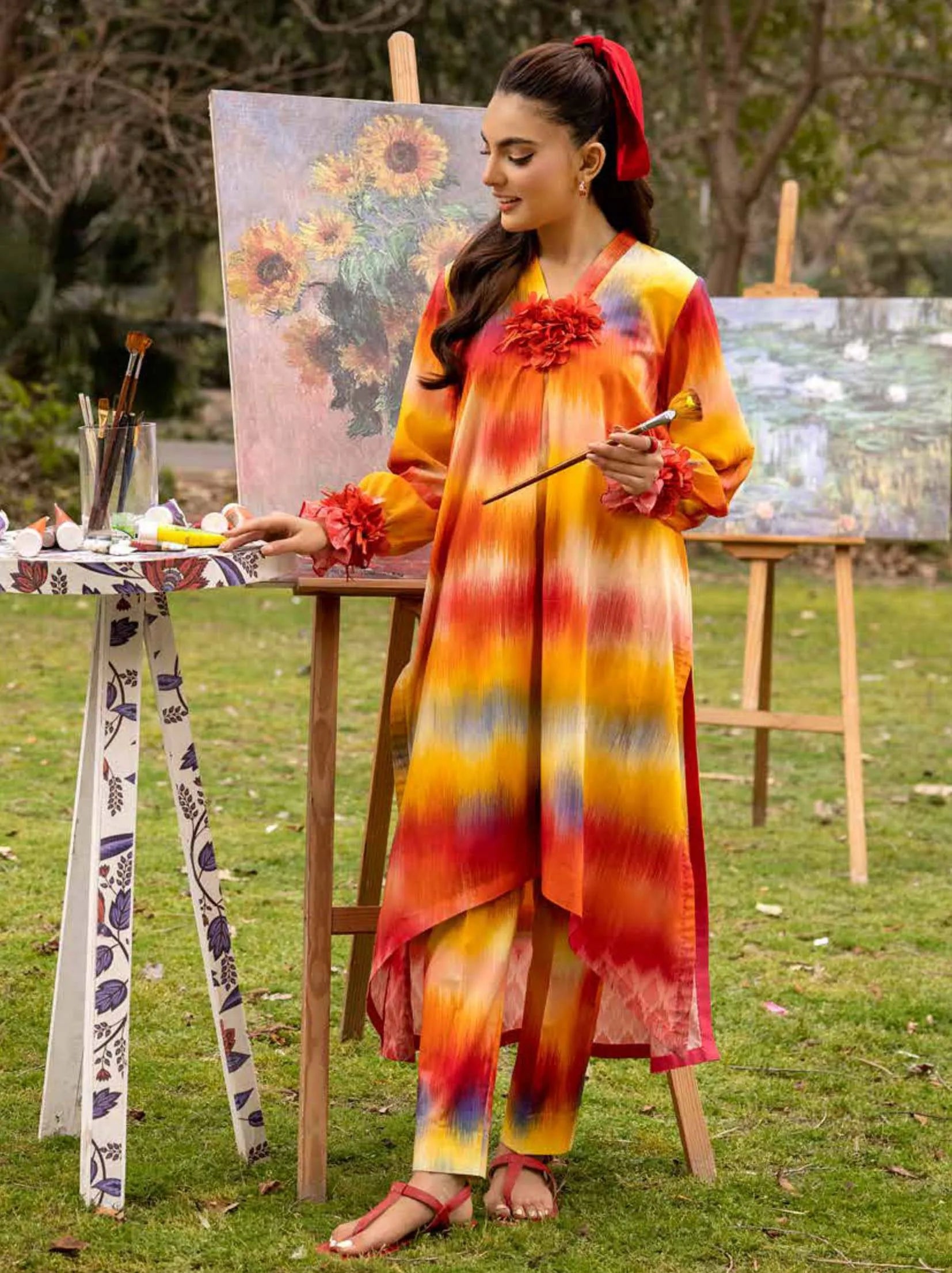 Muscari Kameez Shalwar Print Collection 2024 (MKS-801)