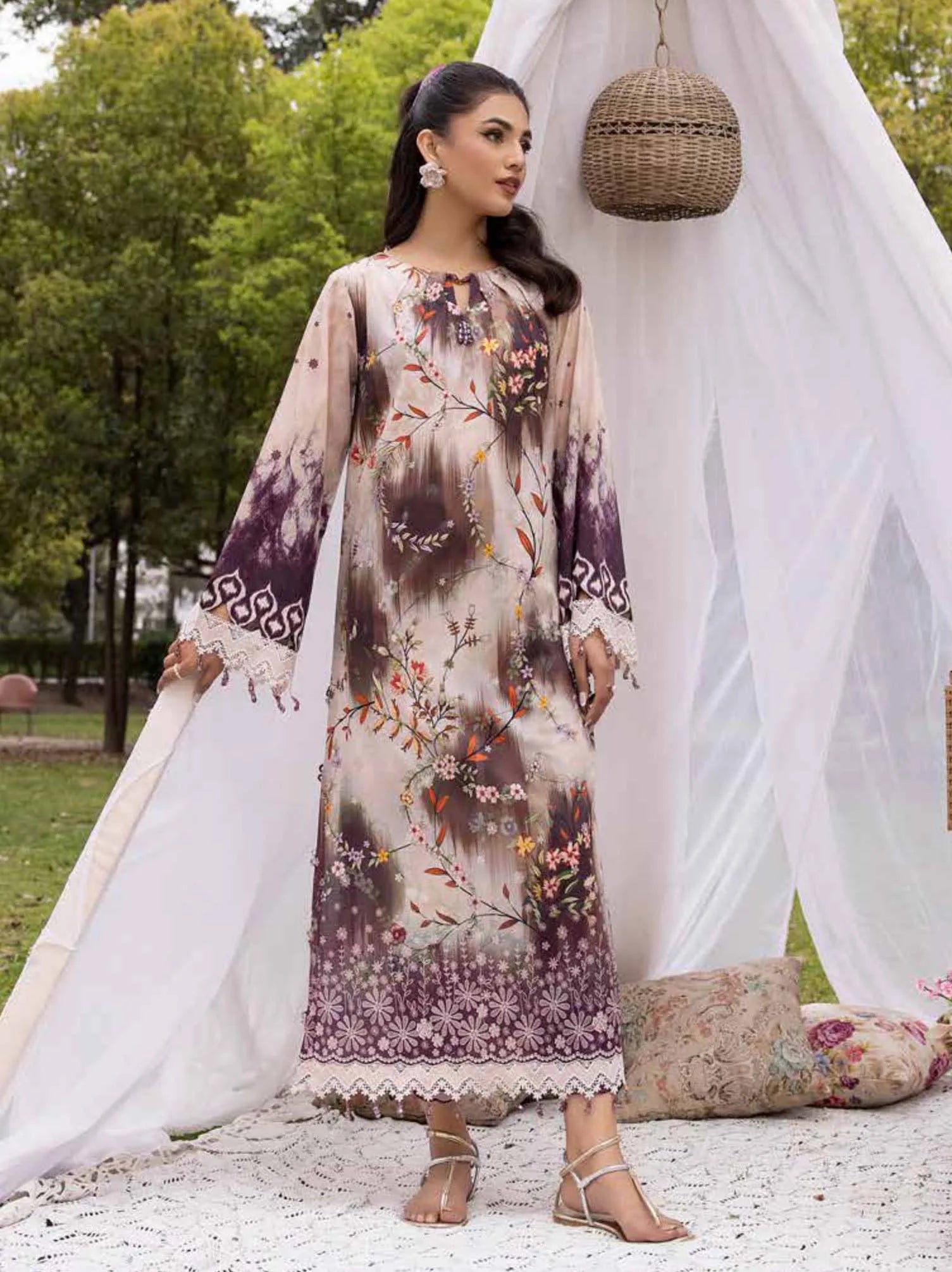 Muscari Kameez Shalwar Print Collection 2024 (MKS-802)