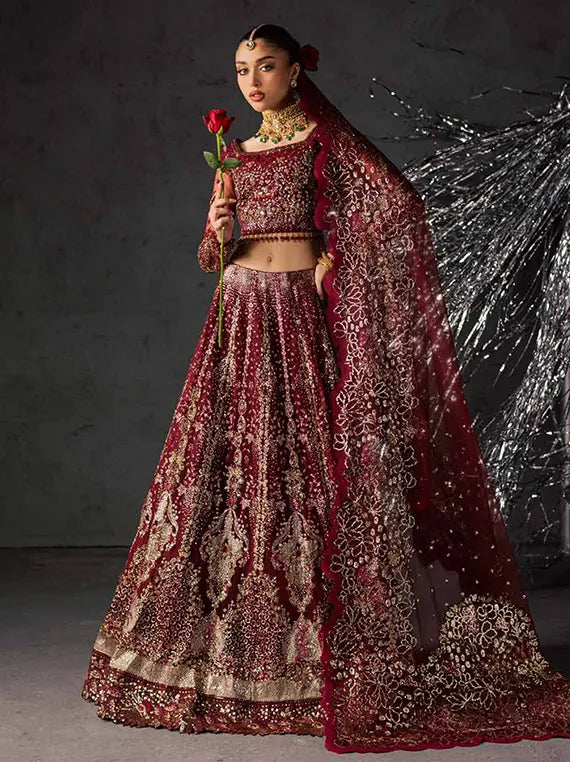 Muse Formals by Nureh Embroidered Net Unstitched Collection'26 (NFM-02)