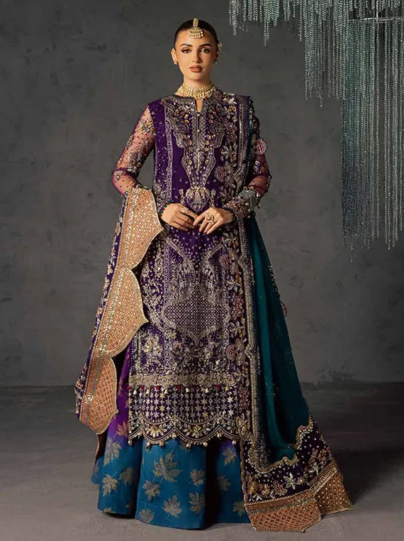 Muse Formals by Nureh Embroidered Net Unstitched Collection'26 (NFM-06)