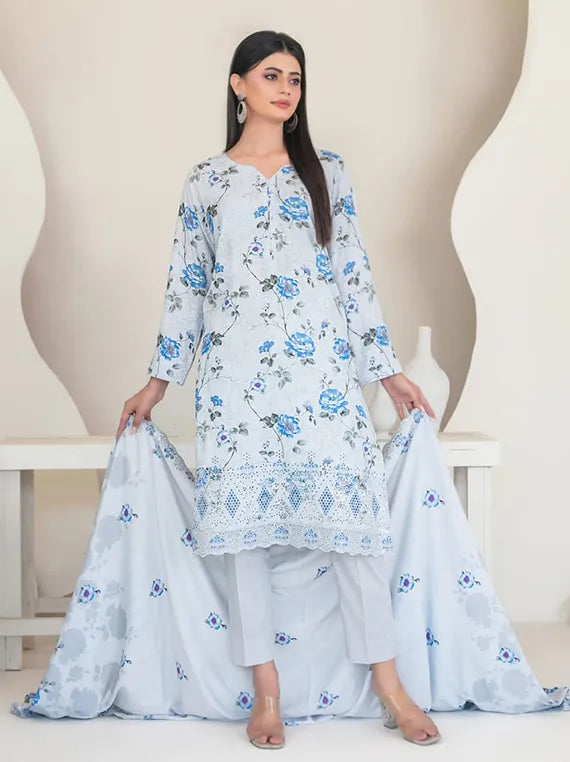 Muskaan Embroidered Printed Staple Collection 2025 by Tawakkal Fabrics (D-4422)