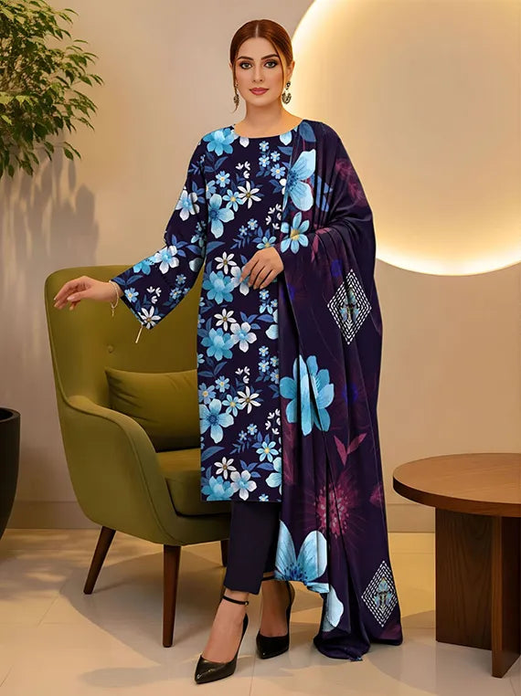Muzlin Printed Viscose Collection 2025 Vol-841 by Aima Fabrics (D-09)