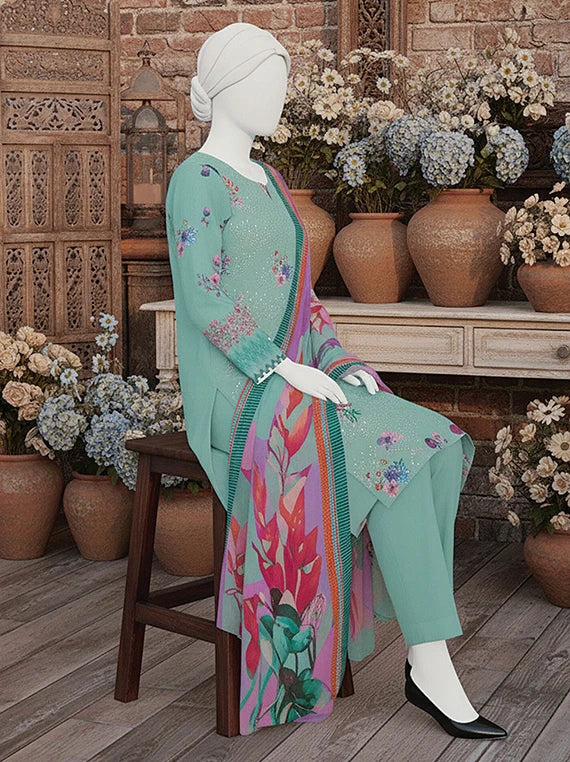 NAZISH by ABC Chikankari Printed Lawn Collection 2026 (D-04)
