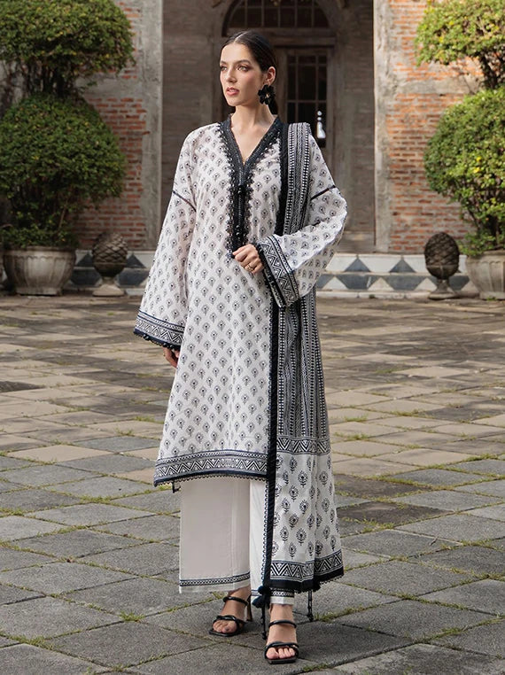 NOIR & BLANC by Gul Ahmed Printed Lawn Collection 2026 (B-62003)