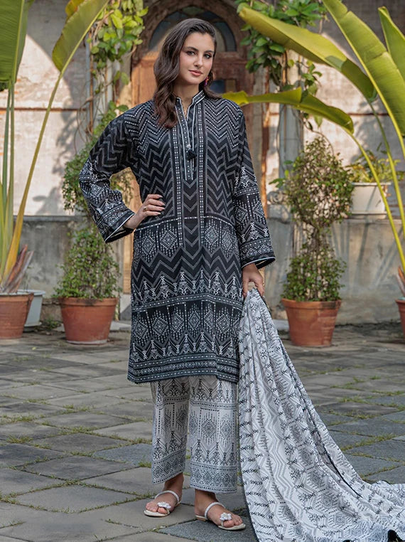 NOIR & BLANC by Gul Ahmed Printed Lawn Collection 2026 (B-62004)