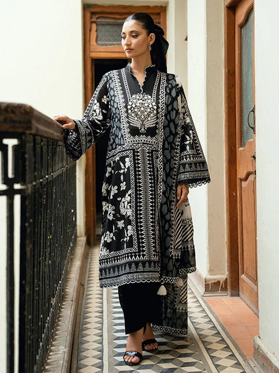 NOIR & BLANC by Gul Ahmed Printed Lawn Collection 2026 (B-62016)