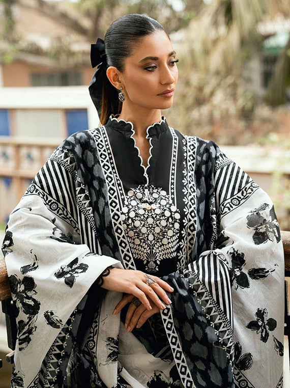 NOIR & BLANC by Gul Ahmed Printed Lawn Collection 2026 (B-62016)