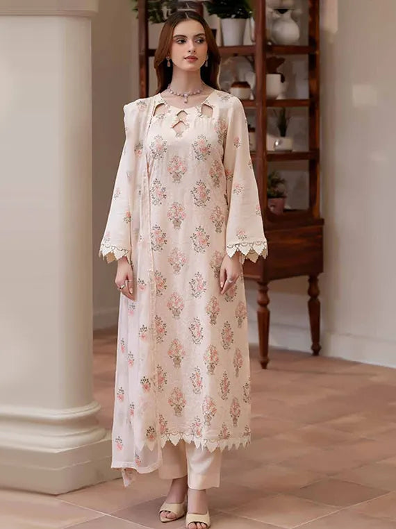 NOOR-E-FAJAR by Miraal Embroidered Karandi Collection 2025 (KR-252)