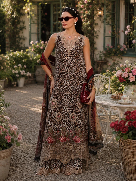 NOOR Eid LUX Lawn By Sadia Asad Collection 2026 (D11 – Wild Safari)