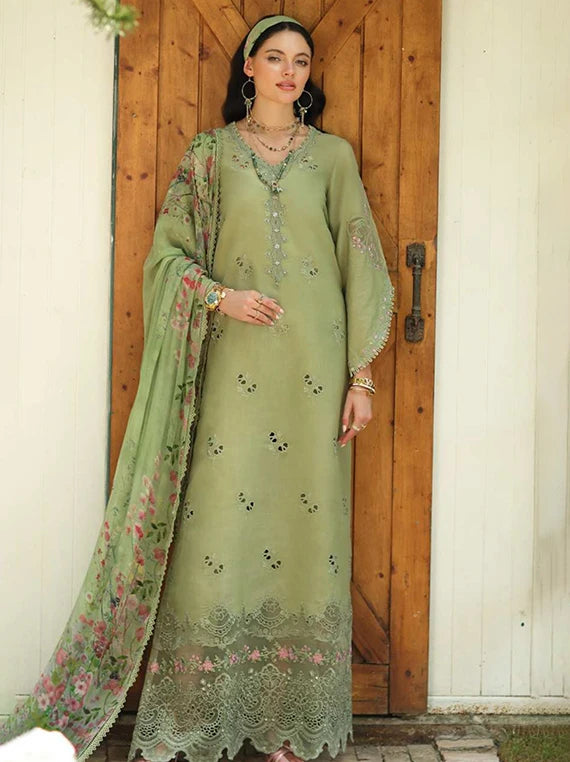 NOOR Eid LUX Lawn By Sadia Asad Collection 2026 (D12 – Mint Reverie)
