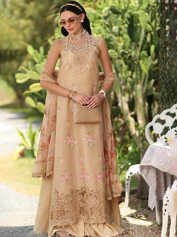 NOOR Eid LUX Lawn By Sadia Asad Collection 2026 (D13 – Blush Peach)