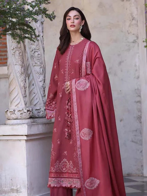 NOOR Winter Pashmina Shawl Collection 2025 by Saadia Asad (08-Sienna)