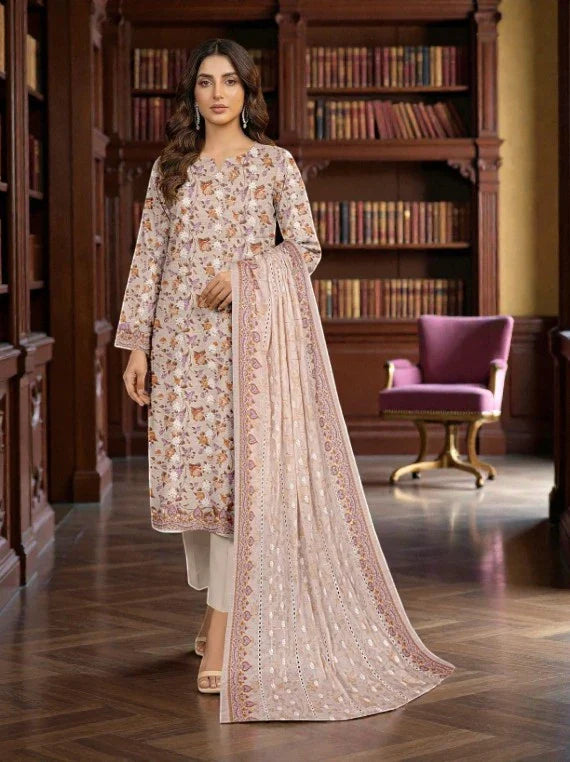 NUREH By Riaz Arts Printed Embroidered Lawn Collection 2026 (D-04)