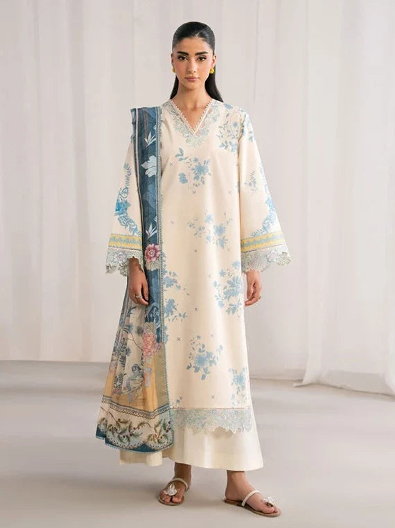 NYSA by Seran Cambric Embroidered Unstitched Collection 2026 (IVOIRE D-02)