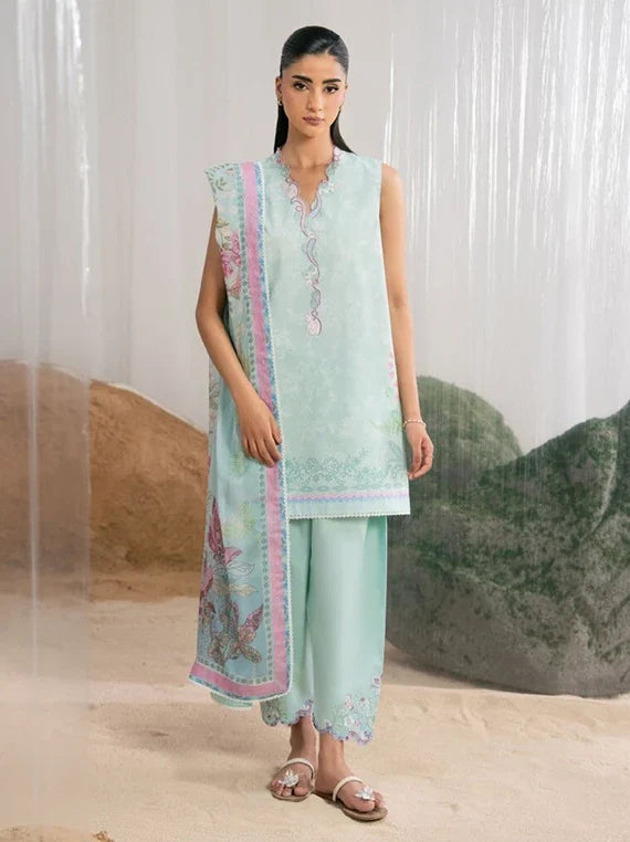NYSA by Seran Cambric Embroidered Unstitched Collection 2026 (MENTHE D-03)