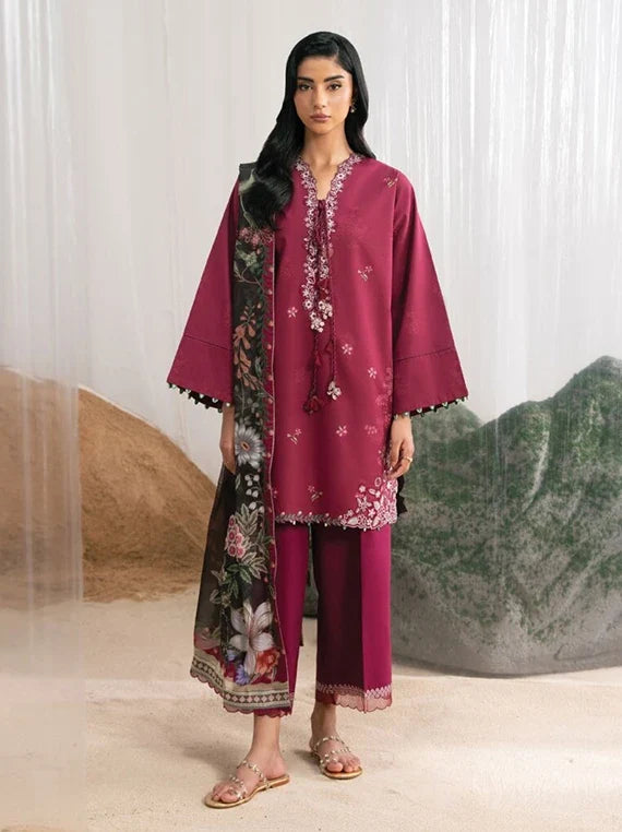 NYSA by Seran Cambric Embroidered Unstitched Collection 2026 (RUELLE D-04)