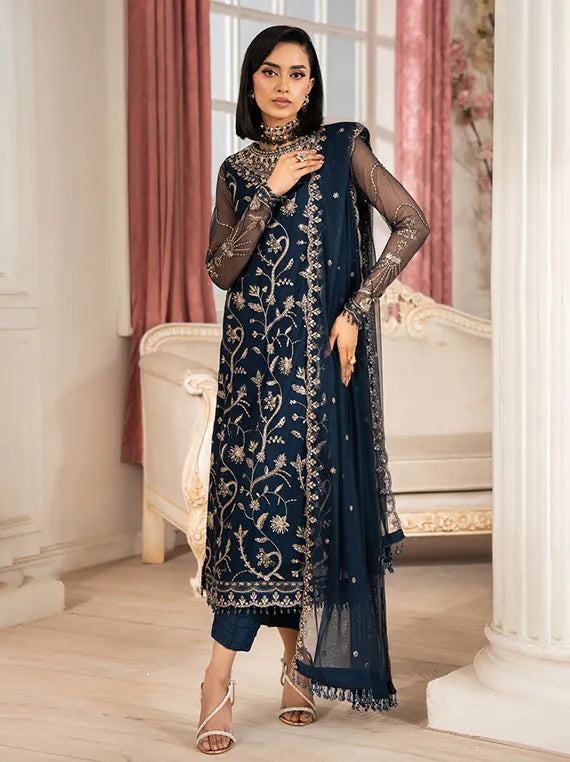 Nafees by Zarif Embroidered Formals Net Edit 2025 (02-SELIN)
