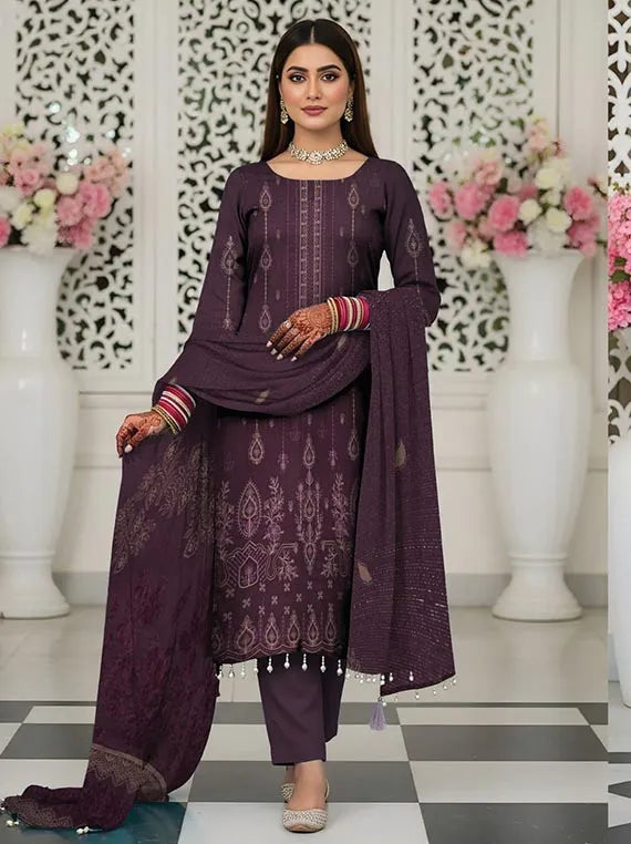 Naina Zarri Leather Peach Collection 2025 Vol-08 by Chawla Fabrics (D-03)