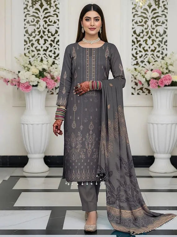 Naina Zarri Leather Peach Collection 2025 Vol-08 by Chawla Fabrics