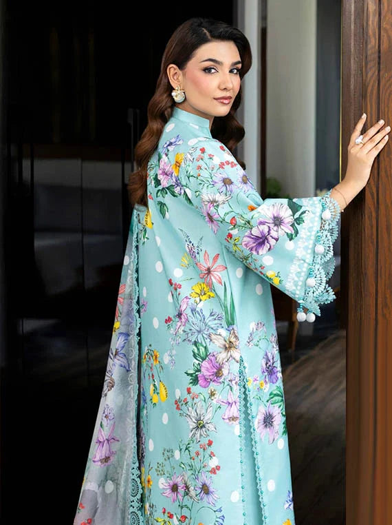 Naqsh Midnight Meadow Printed Summer Lawn Collection 2026 (Cerulean-00258)