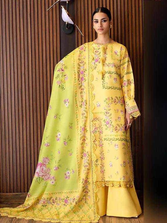 Naqsh Midnight Meadow Printed Summer Lawn Collection 2026 (Citrine-00266)