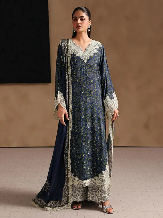 Naqsh by Ramsha Unstitched Embroidered Rawsilk Collection'26 V-02 (RS-204)