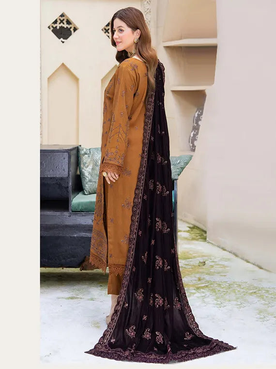 Nauroz Leather Peach Collection 2025 by Chawla Fabrics (D-01)