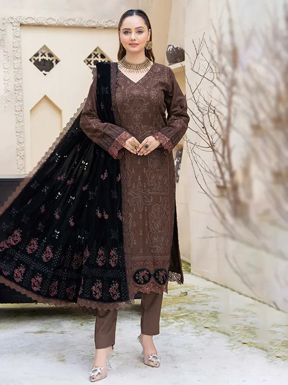 Nauroz Leather Peach Collection 2025 by Chawla Fabrics (D-03)