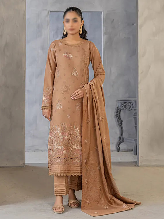Nazakat Embroidery Dhanak Collection Vol-02 By Fantak (D-01)