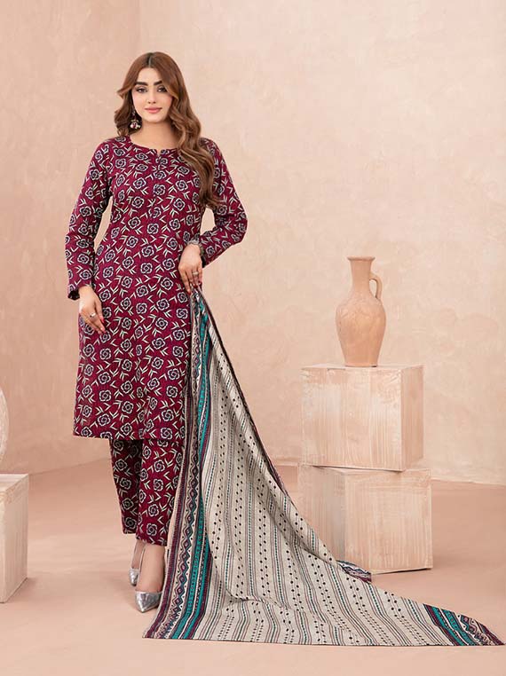 Nazli Digital Printed Khaddar Collection 2025 By Tawakkal Fabric (D-5645)