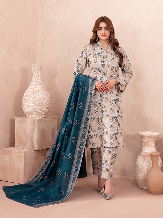 Nazli Digital Printed Khaddar Collection 2025 By Tawakkal Fabric (D-5651)