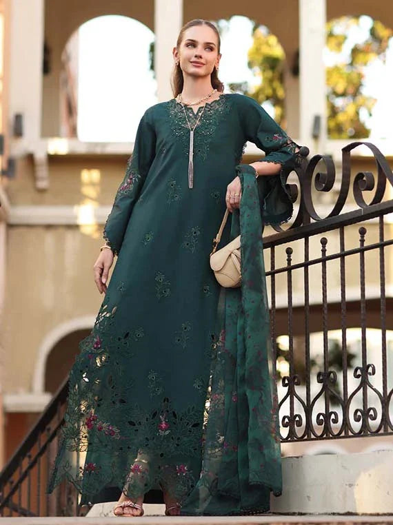 Noor Eid Luxe Prints Khaas Lawn Collection 2026 by Saadia Asad (D5-A Teal Grove)