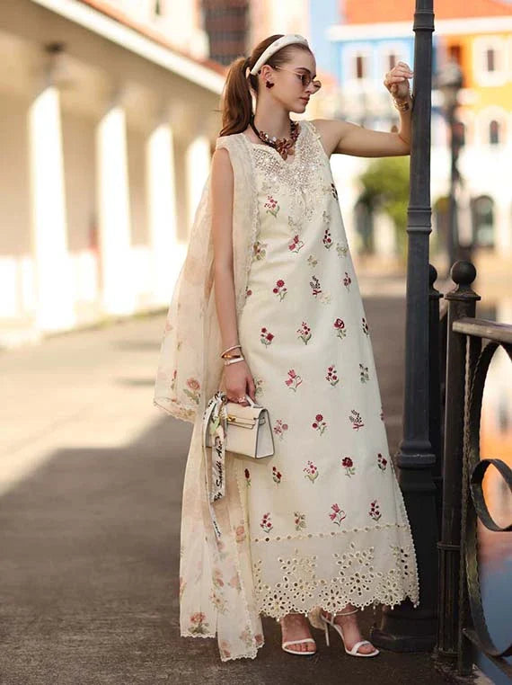 Noor Eid Luxe Prints Khaas Lawn Collection 2026 by Saadia Asad (D8-A Vanilla Mist)