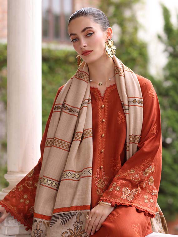 Cozy Winter Unstitch Collection 2026 (Noor-Winter-pashmina-Shawl-25-D10)