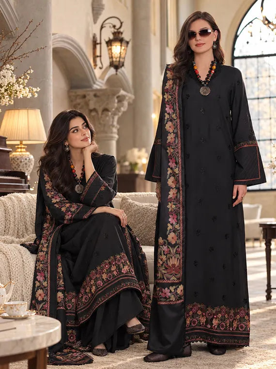 Noor by Saadia Asad Winter Embroidered Unstitched Linen Collection'26 (D2-A)