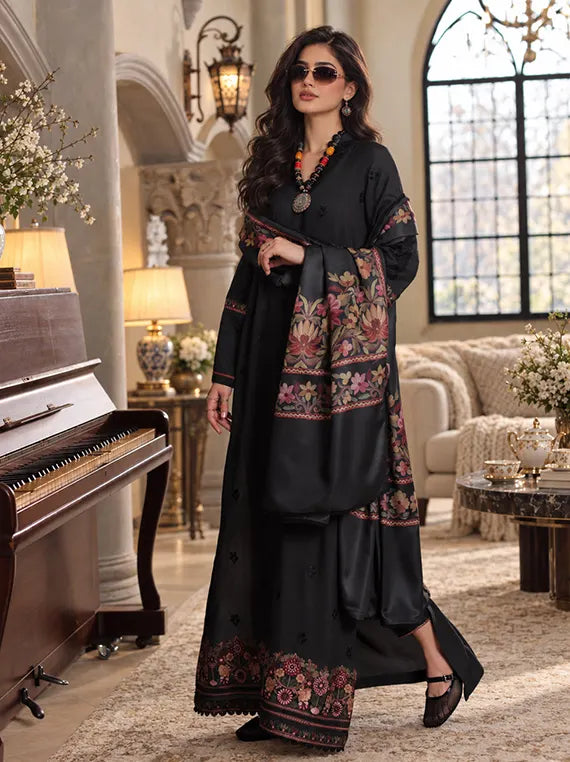 Noor by Saadia Asad Winter Embroidered Unstitched Linen Collection'26 (D2-A)
