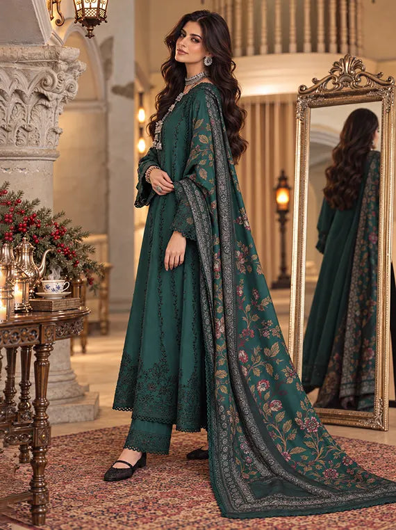 Noor by Saadia Asad Winter Embroidered Unstitched Linen Collection'26 (D5-B)