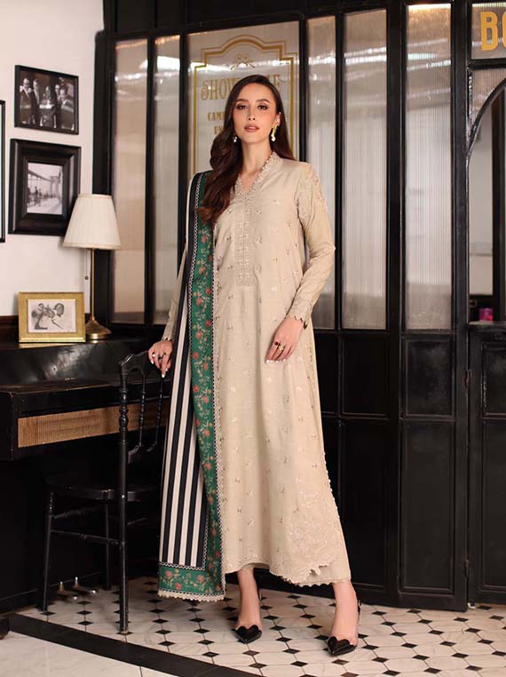 Noor by Saadia Asad Embroidered Printskhaas Collection 2025 (D-1B)