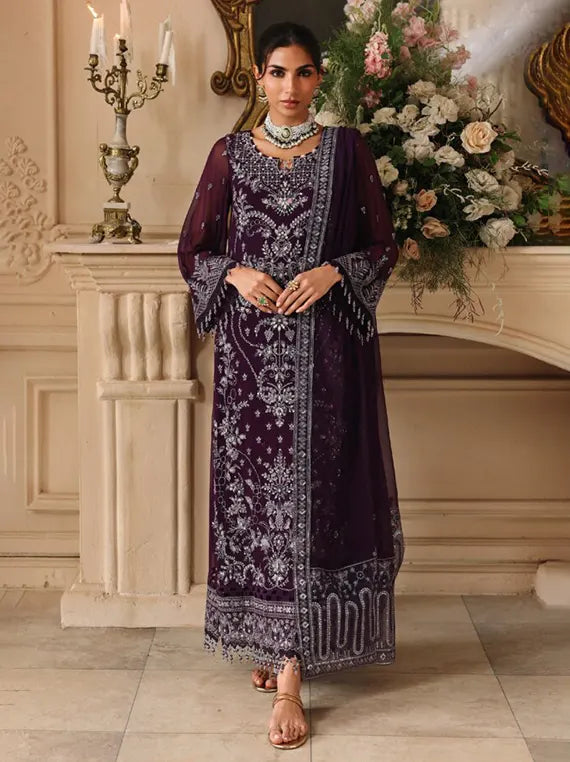 Noore by Altan Luxury Embellished Chiffon Unstitched Collection'26 (D-07)