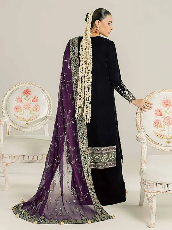 Nureh MAYA Velvet Embroidered Unstitched Collection'26 (NW-136)