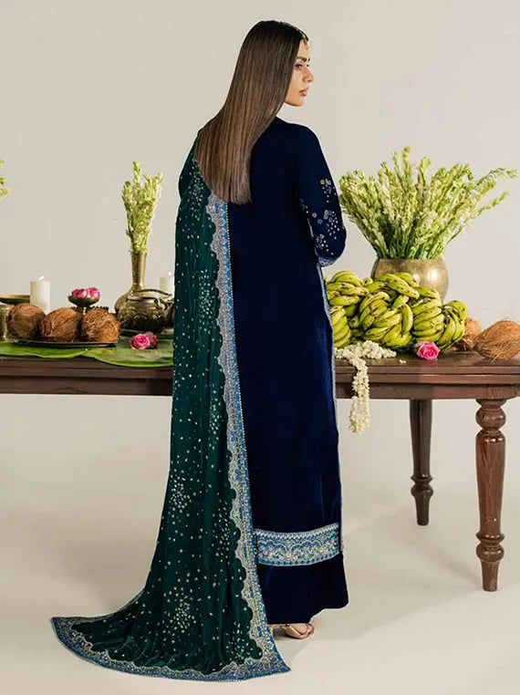 Nureh MAYA Velvet Embroidered Unstitched Collection'26 (NW-137)