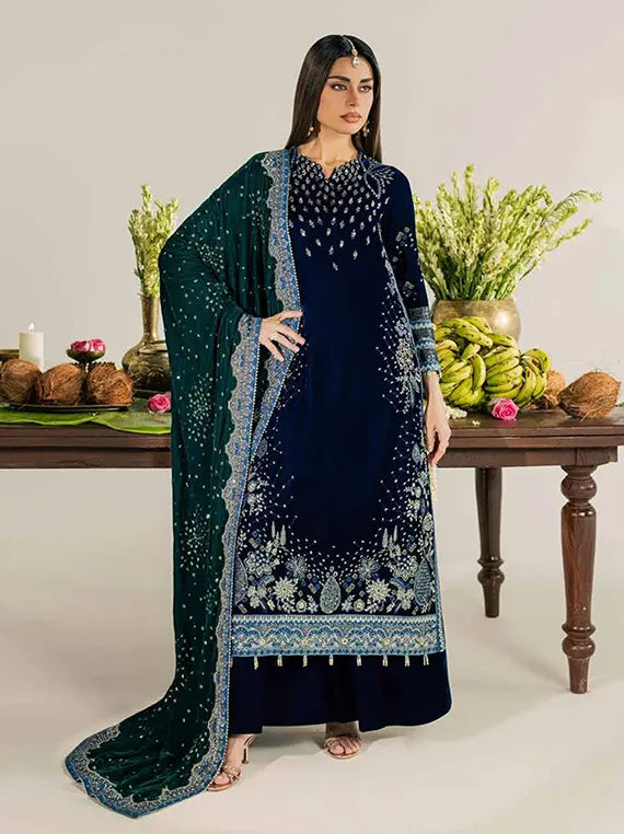 Nureh MAYA Velvet Embroidered Unstitched Collection'26 (NW-137)