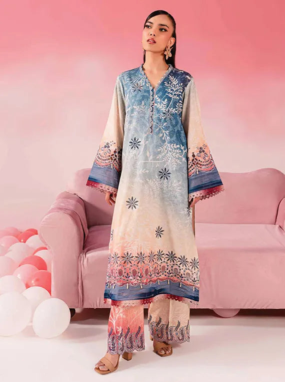 Nureh Ballerina Chikenkari Lawn Collection 2024 (NU2-146)