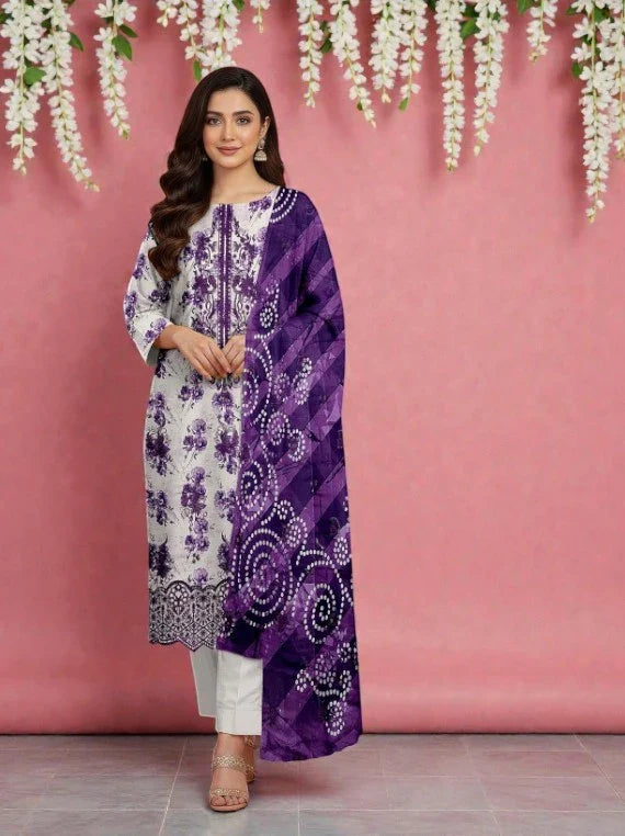 Nureh By Riaz Arts Fancy Embroidered Lawn Collection 2026 (D-07)