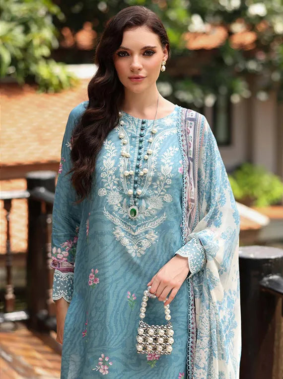 Nureh Daily Delight Embroidered Viscose Slub Collection 2025 (DD-17)