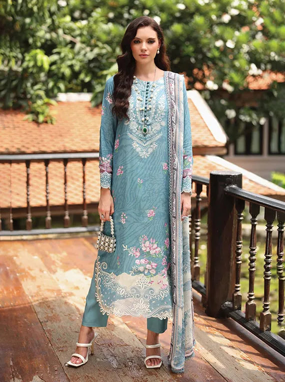 Nureh Daily Delight Embroidered Viscose Slub Collection 2025 (DD-17)
