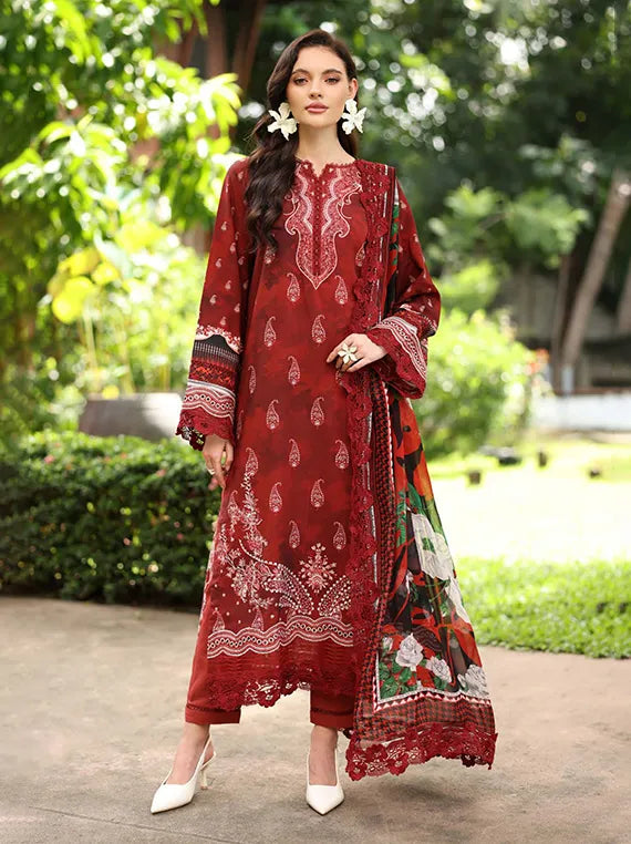 Nureh Daily Delight Embroidered Viscose Slub Collection 2025 (DD-18)